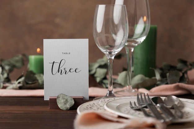 Wedding table number decoration