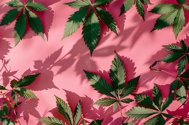 Free Photo weed leaves pattern