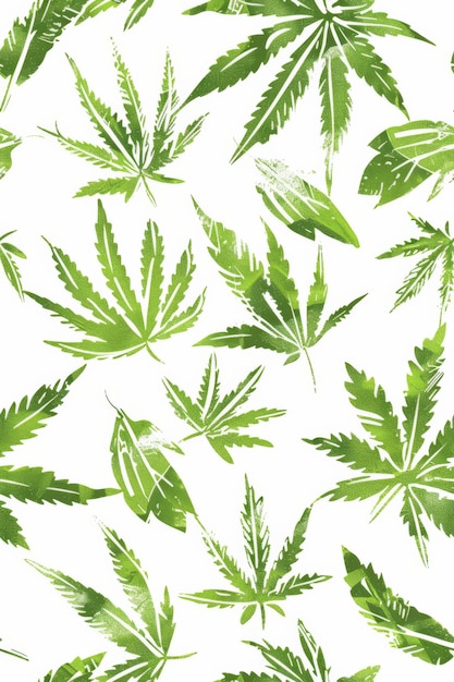 Free Photo weed leaves pattern