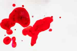 Free photo white background with abstract blood stains