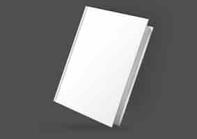 Free photo white book cover in dark