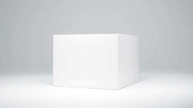 Free photo a white box on a white background