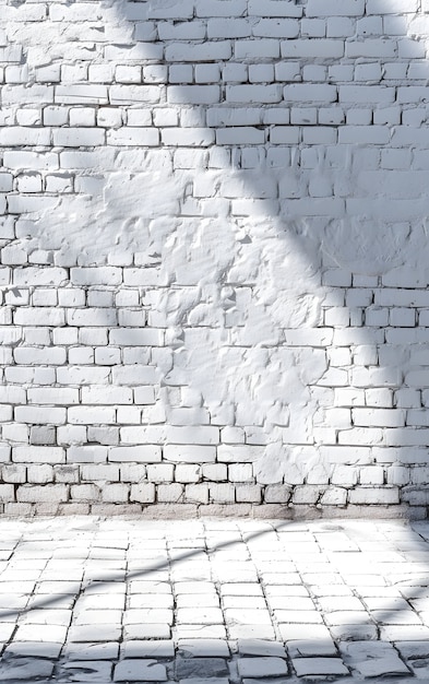 Free Photo white brick wall surface texture