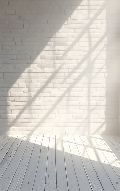 Free photo white brick wall surface texture