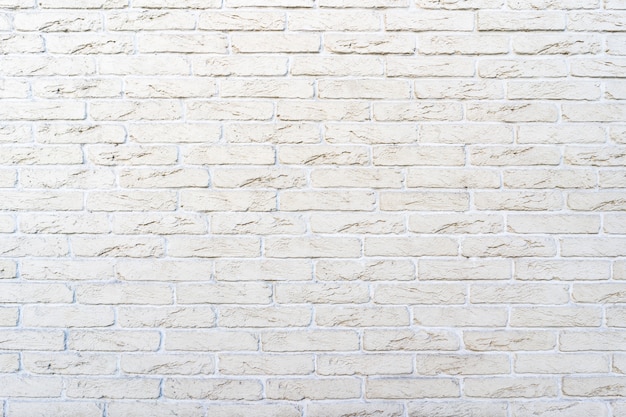 Free Photo white brick wall. texture of brick with white filling