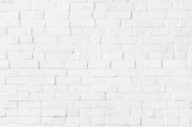 White brick wall textured background