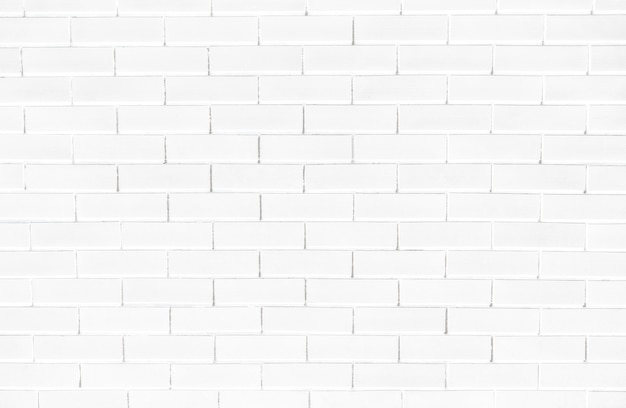 White brick wall textured background