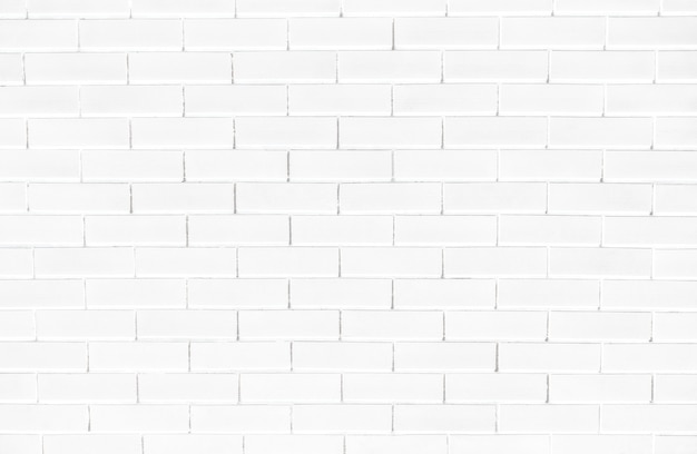 Free photo white brick wall textured background