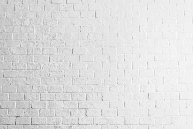 White brick wall textures background