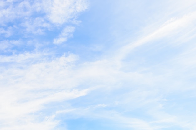 White cloud on blue sky background