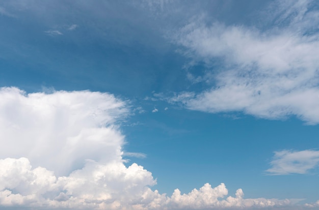 White clouds on a blue sky