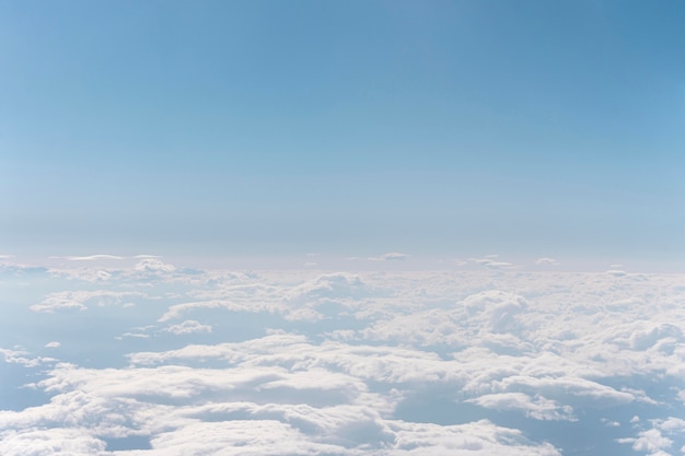 White clouds seen from airplane