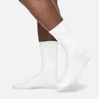 Free photo white crew socks on white background