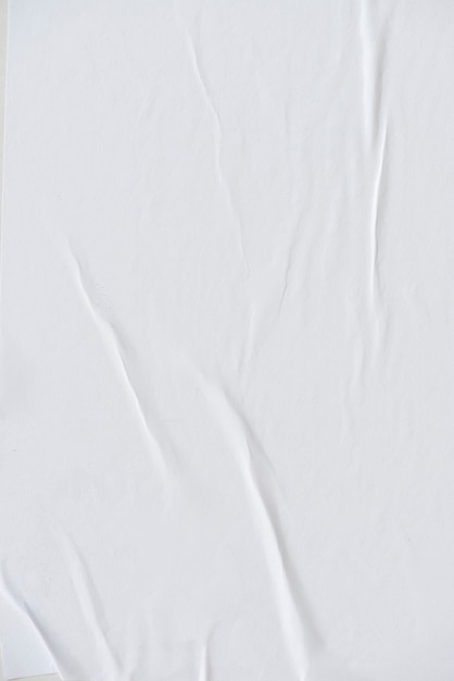 White crinkled paper texture background