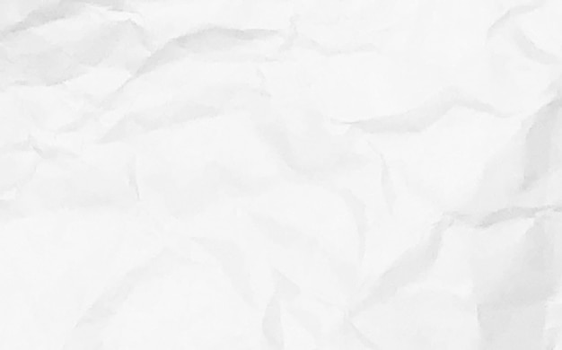 White crumpled paper texture background design space white tone