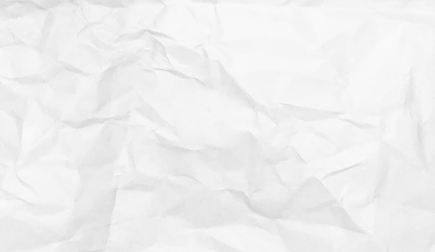 Free Photo white crumpled paper texture background design space white tone