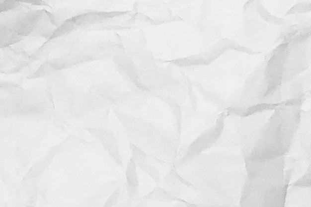 White crumpled paper texture background design space white tone