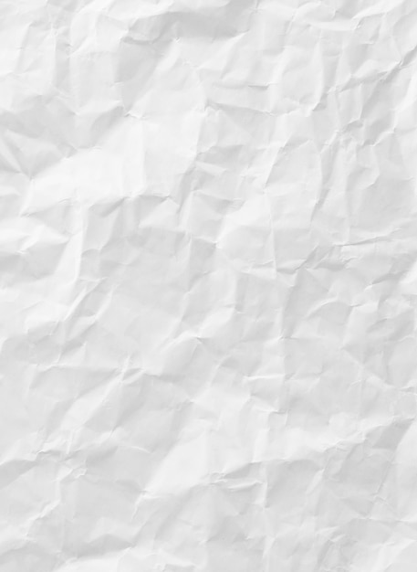 Free Photo white crumpled paper texture for background