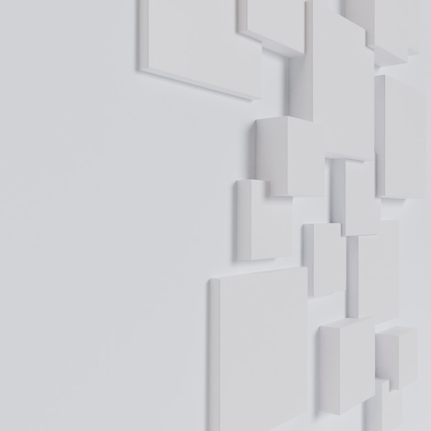 Free Photo white cubes 3d background