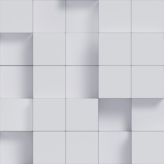 Free Photo white cubes 3d background