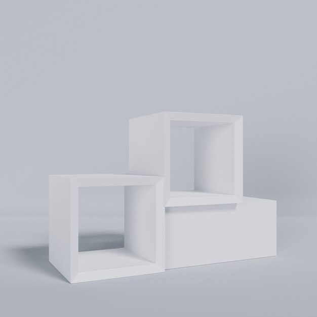 White cubes 3d background