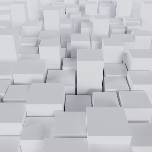 White cubes 3d background