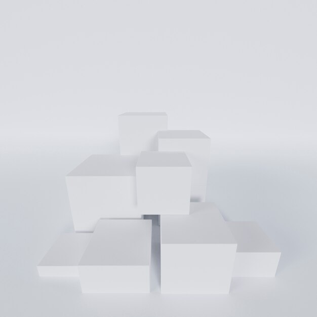 White cubes 3d background