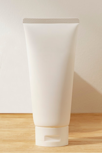 White face cream tube, beauty product