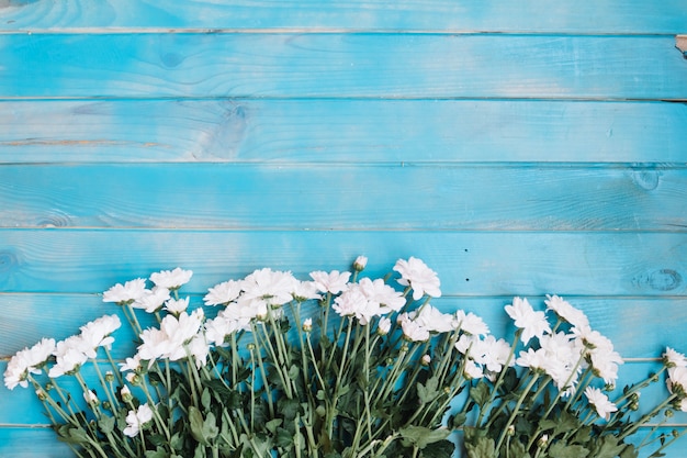 Free photo white flowers bunch on table