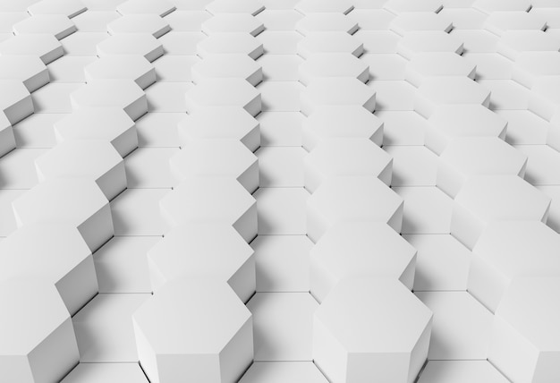 Free Photo white geometrical wallpaper with hexagonal shapes