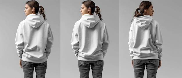 Free Photo white hoodie mockup front