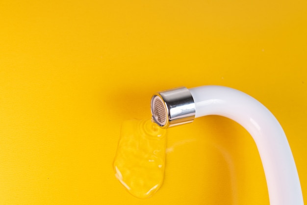 White kitchen sink faucet