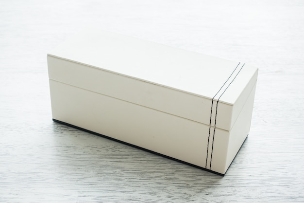 Free photo white leather box