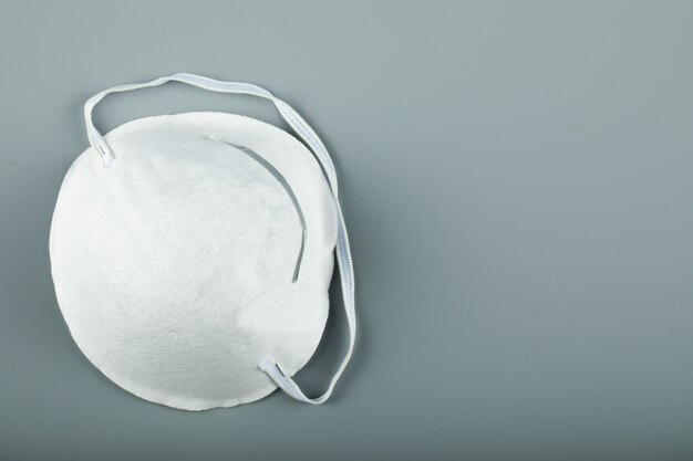 A white modern medical face mask 