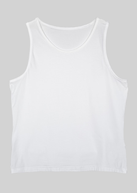 White muscle shirt streetwear fashion