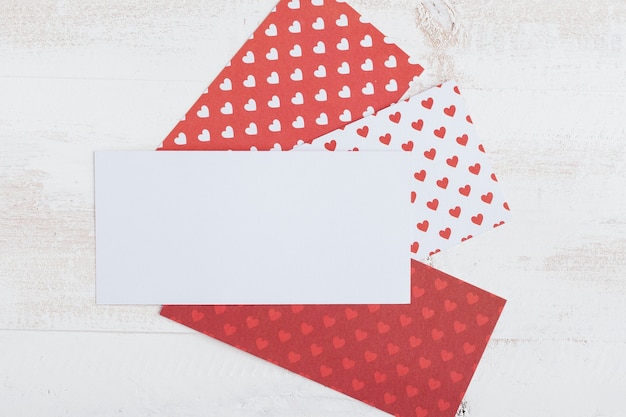 Free photo white paper with heart pattern papers