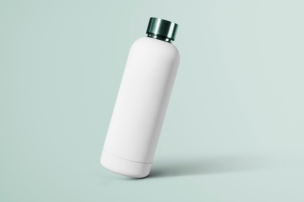 White reusable water bottle