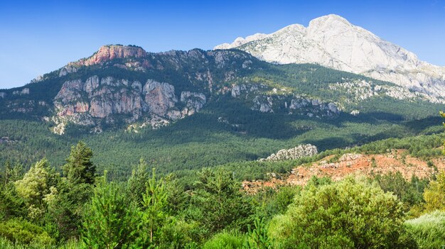 White rocky mountain in  Pyrenees, Spain