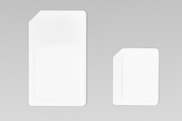 White sim card telecommunication and connection