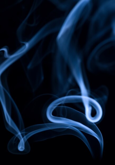 White smoke collection on black background