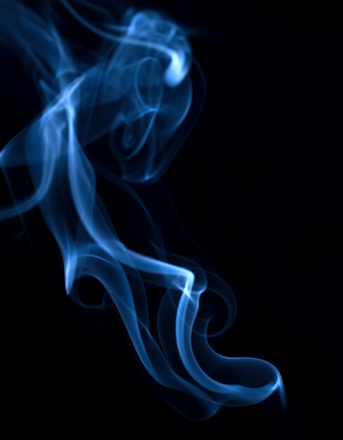 White smoke collection on black background