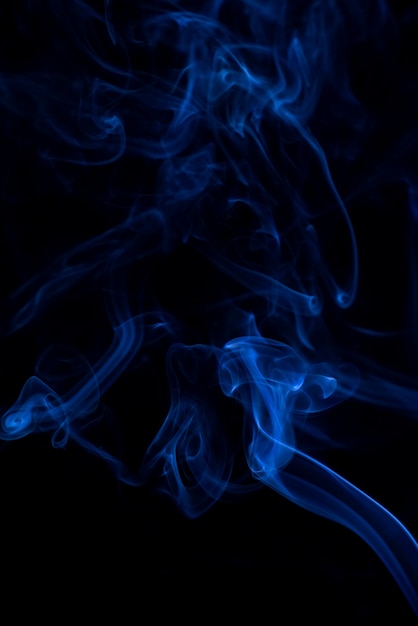 White smoke collection on black background