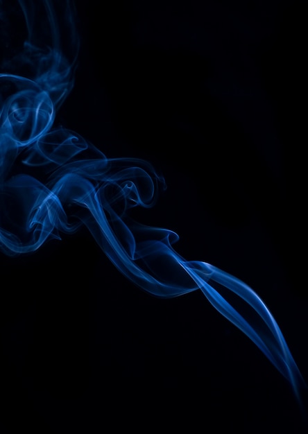 White smoke collection on black background