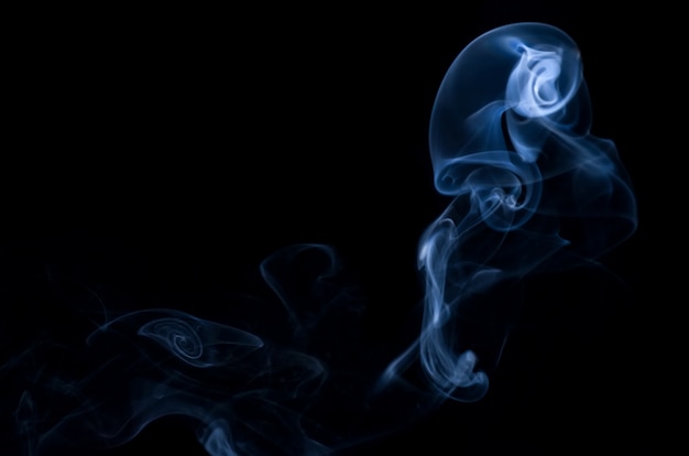 Free photo white smoke collection on black background