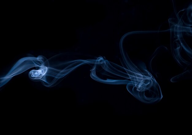 White smoke collection on black background