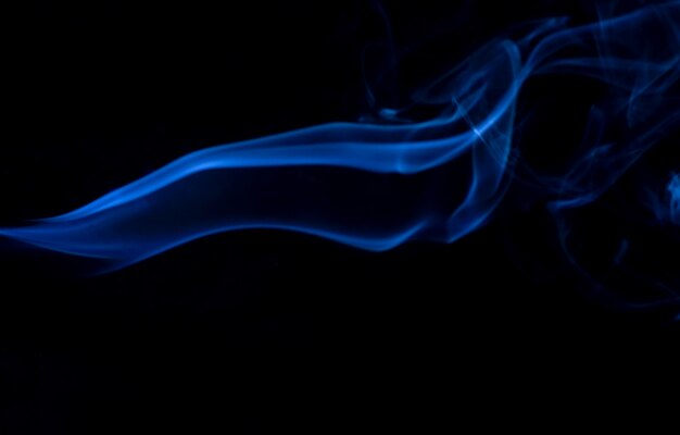 White smoke collection on black background