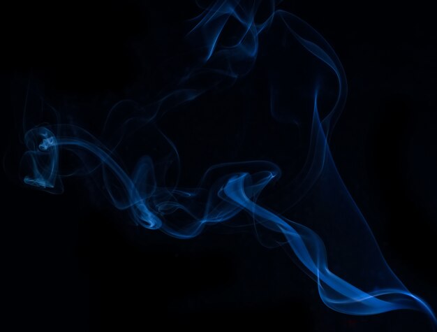 White smoke collection on black background