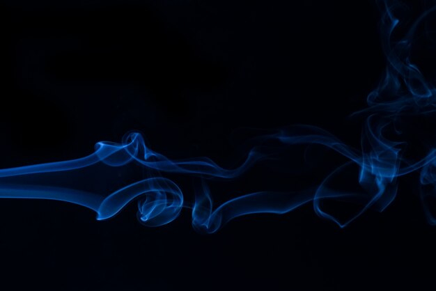 White smoke collection on black background