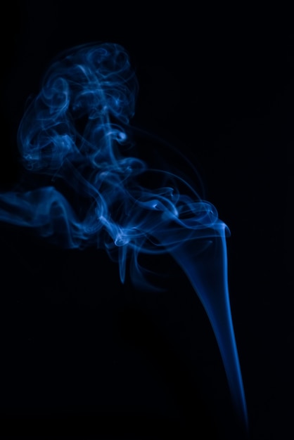 White smoke collection on black background