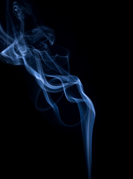 White smoke collection on black background